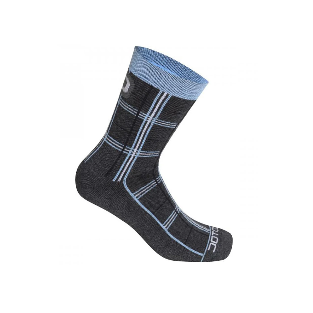 Chaussettes dotout checked socks bleue