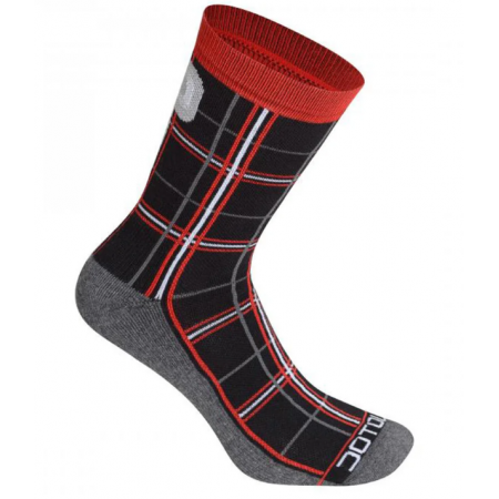 Chaussettes dotout checked socks rouge