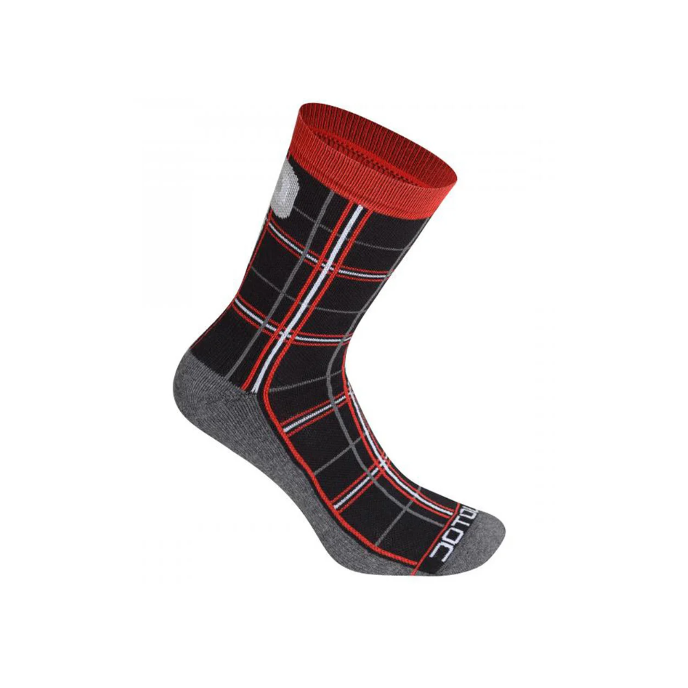 Chaussettes dotout checked socks rouge