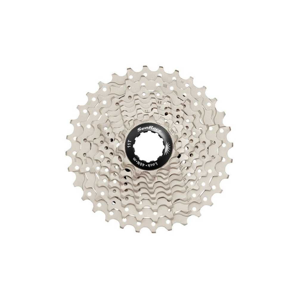 CASSETTE SUNRACE ACIER MÉTAL NOIRE 10V.(11-28)