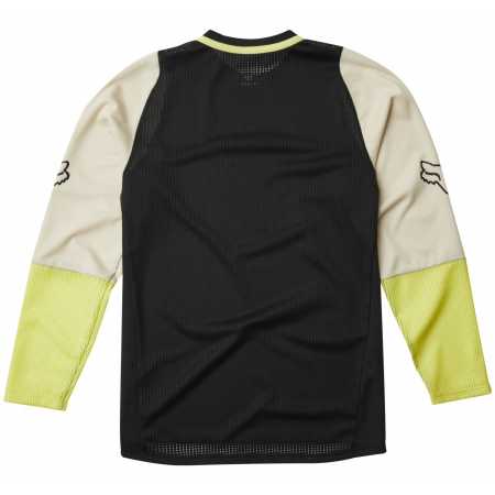 Maillot manches longues enfant fox defend noir jaune