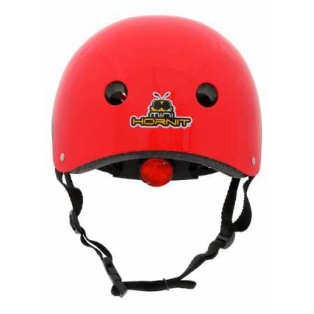 Casque enfant mini hornit lids lunettes aviateur rouge