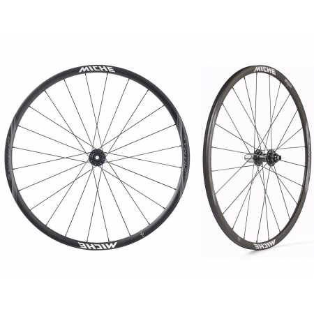 Paire de roues miche syntium wp axy + pneus vittoria rubino pro