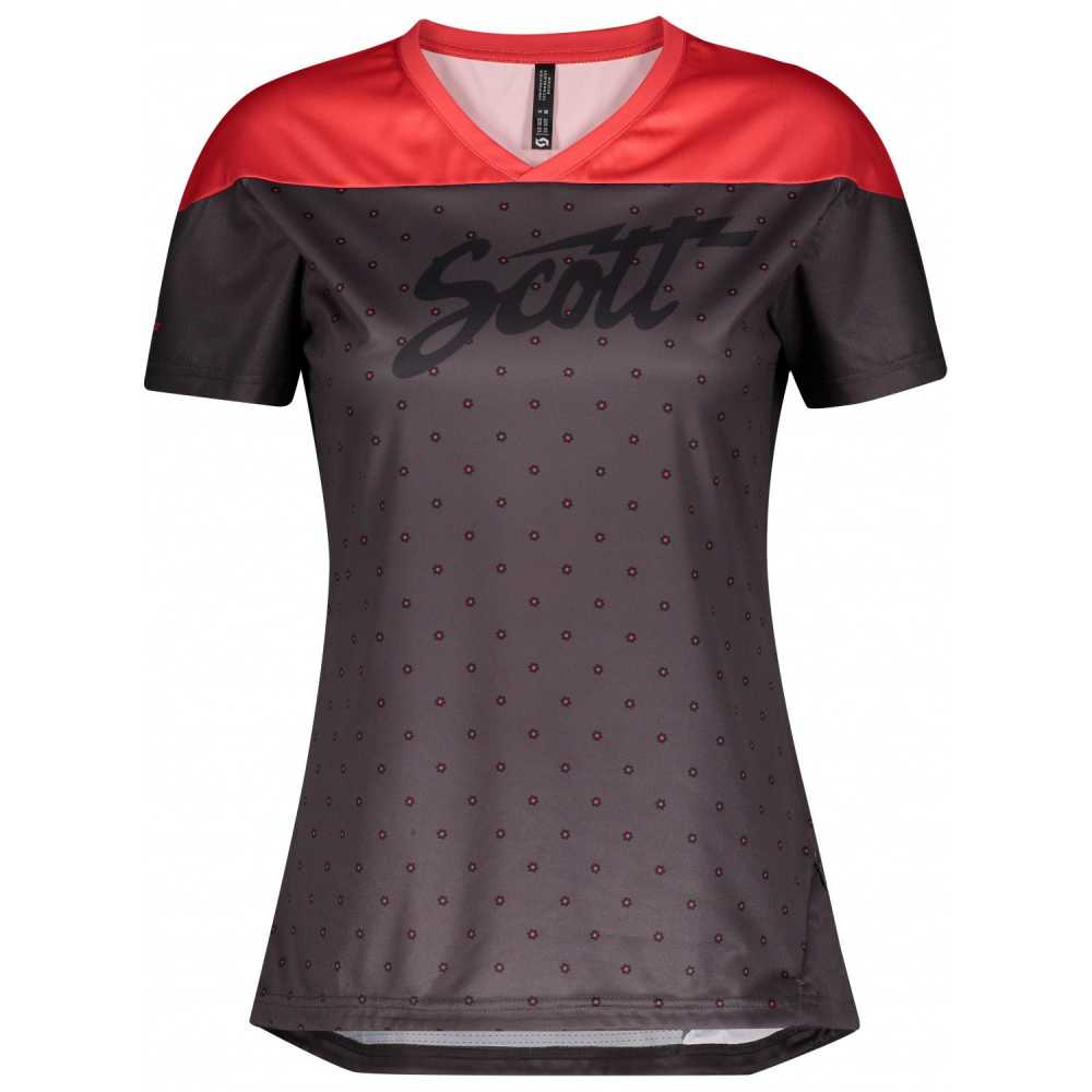 Maillot vtt enfant scott flow trail rose gris