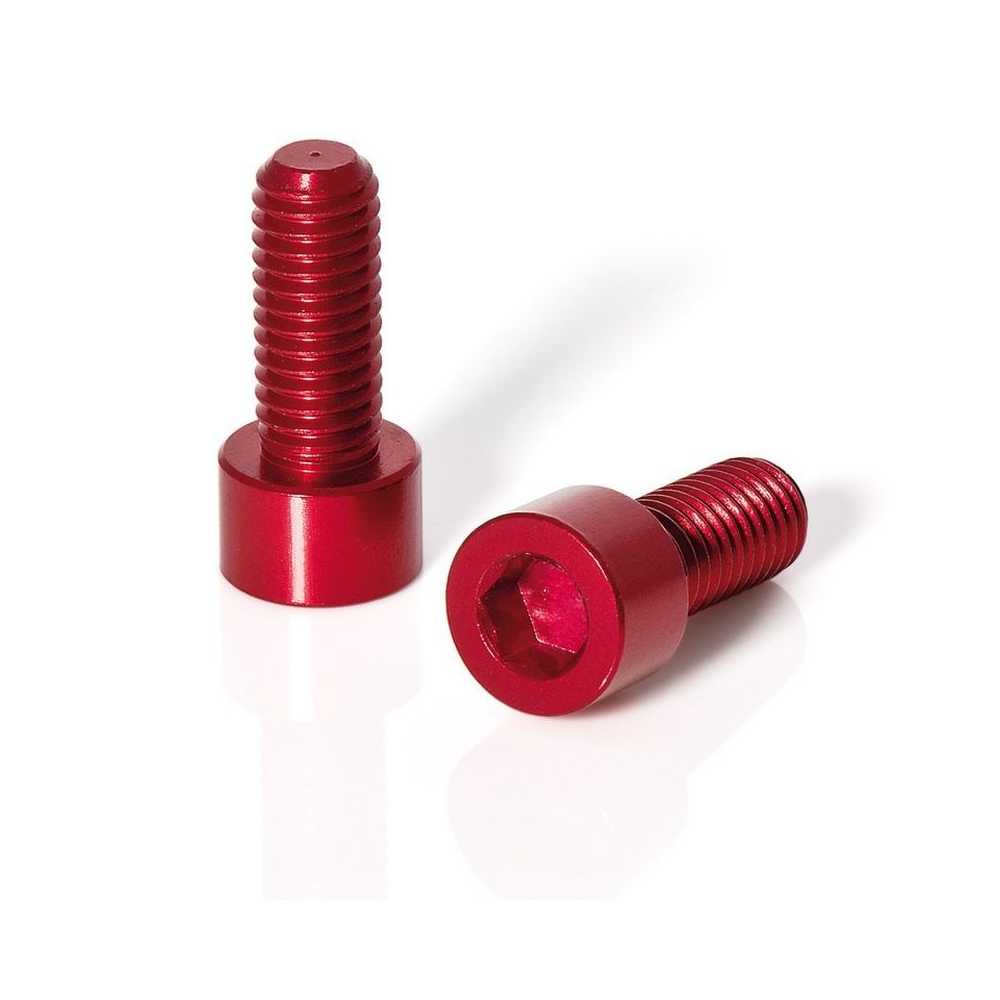 XLC BC-X02 2 VIS HÉXAGONALES PORTE-BIDON ALUMINIUM M5x17 mm ROUGE